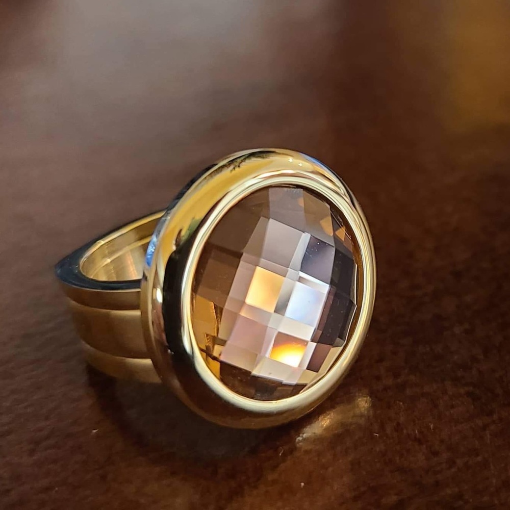 Rhinestone handmade ring